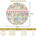 thumbnail image 3 of Pioneer Flower Floral Print Pattern Round Tablecloth 60 X 60 Inch, Wrinkle Resistant Wipeable Table Cloth for Kitchen Dining Picnic Patio Party, 3 of 6