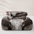 thumbnail image 5 of jejeloiu Red Aztec Bull Skull Western Bed Spread Queen Kids,Rustic Farm Print Queen Coverlet Set,3-Piece, 5 of 7