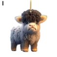 thumbnail image 1 of Exquisite Cartoon Cow Car Pendant Fine Texture Cute Christmas Tree Ornament Home, 1 of 4