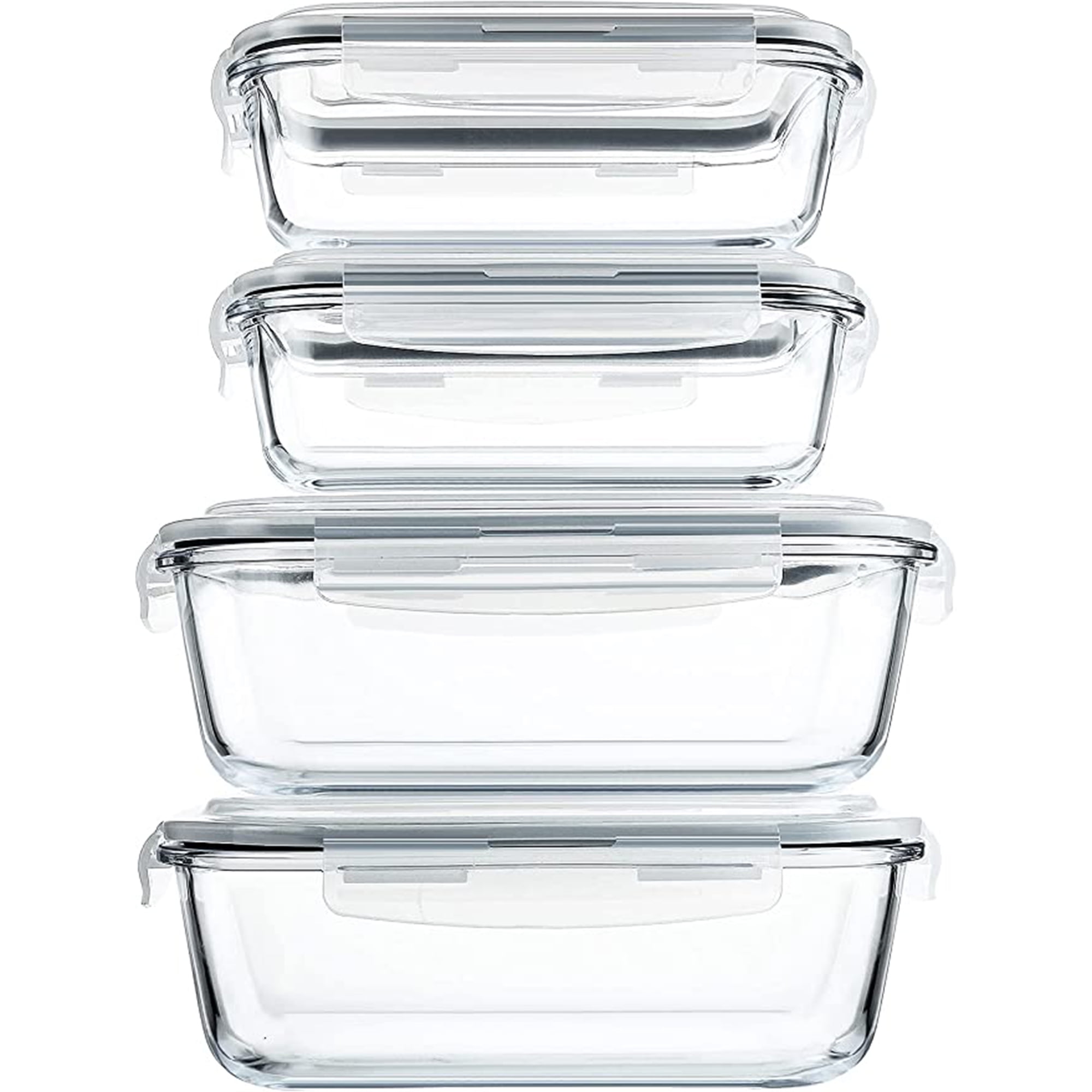 Mantraraj Premium Glass Food Containers Glass Food Storage Containers With  Sustainable Bamboo Lid BPA Glass Bowls Glass Storage Jars 