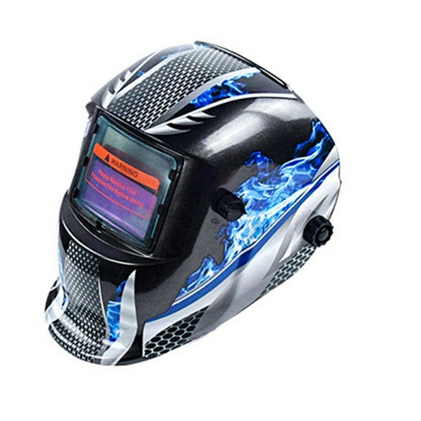 Casco de soldadura automático Casco de soldadura totalmente automático Máscara de soldadura solar de oscurecimiento automático Amplio campo de visión para aplicaciones Incluye 5 lentes intercambiables