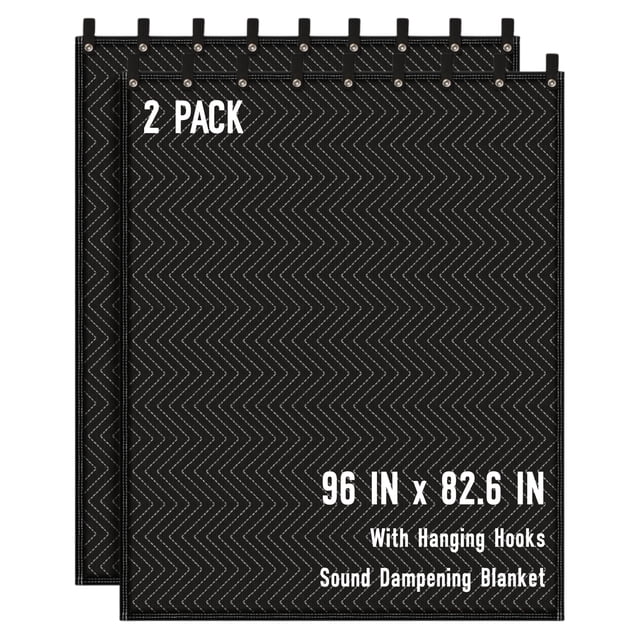 Manta amortiguadora de sonido AMUFON, grande, 96 x 80 pulgadas, 2 unidades