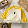 thumbnail image 2 of Odeerbi Infant Boys Girls Fall Winter Cotton Basic Layering T-Shirt Raglan Basic Tees Children's Long Sleeve Tops Base Layer Shirt Undershirt Infant Clothes Yellow, 2 of 5