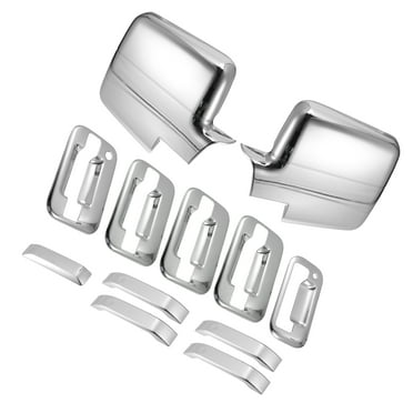 Unique Bargains 1 Set Car Exterior Chrome Plated Mirror Cover 4 Door Handle Cover Tailgate Cover for Ford F-150 04-08