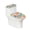 Daisy Marble Pattern, variant on HELLHERO Daisy Marble Pattern Adds Holiday Charm Toilet Seat Covers Fits All Toilet Shapes Polyester, Stretch, Soft 17"x21"