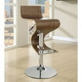 thumbnail image 2 of Coaster Contemporary S-Shaped Wood Adjustable Bar Stool in Walnut, 2 of 2