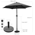 thumbnail image 4 of Davee Furniture 7.5ft Green Tilted Patio Umbrellas with stand, 4 of 4
