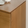 thumbnail image 2 of Walker Edison 20” Contemporary Vertical Drawer Pulls Solid Wood Nightstand, Caramel, 2 of 17