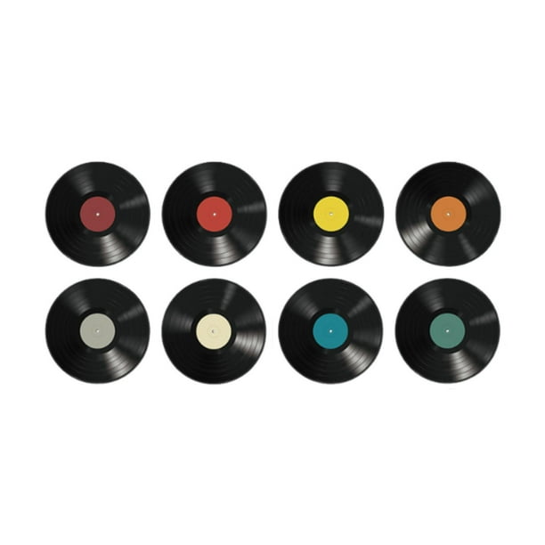 Pegatinas de pared de vinilo con diseño de disco de vinilo, papel tapiz de PVC, letrero y despegable, ilustraciones decorativas para pared,