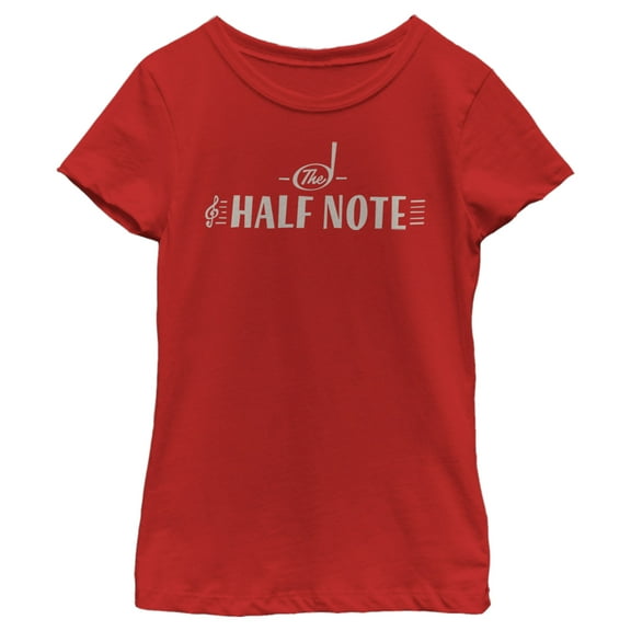 Girl's Soul The Half Note Banner Graphic Tee Red Medium