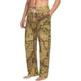 thumbnail image 2 of Uemuo World Map1 Pattern Men's Wide Leg Palazzo Lounge Pants with Pockets Light Weight Loose Comfy Casual Pajama Pants-Large, 2 of 9