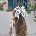 thumbnail image 5 of JoyBowie 18 Pcs 7.5 Inch Sports Print Cheer Bows, Elastic Hair Ties for Girls, 5 of 9