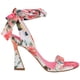 thumbnail image 5 of Sandalia de tacón Nine West Kelsie para mujer, color blanco, estampado de verano, 5 of 6