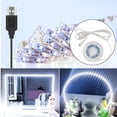 thumbnail image 2 of sweethay Tira de luces LED para baño, espejo de tocador autoadhesivo estético, lámpara de tocador, maquillaje, belleza, hogar, 3 metros Type2 NO2, 2 of 6