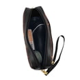 thumbnail image 2 of Leather Portable Travel Small Makeup Bag, Multifunctional Storage Bag, Mysterious Retro Abstract Geometry Pencil Case, 2 of 4