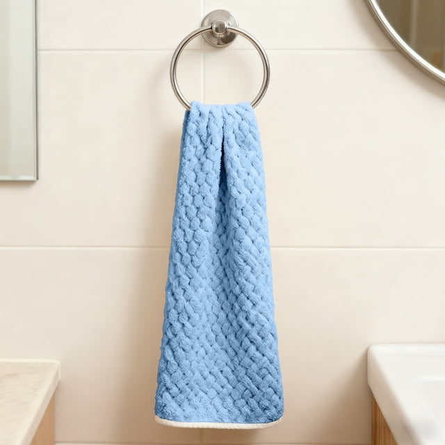 HIGERH Cloud Patterns Corals Fleece Towel for Face, Bath & Hair | Quick-Dry & Highly Absorbent | Soft Polyester Fabric | 75X35Cm (29.5X13.8In)