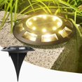 thumbnail image 2 of 4 piezas de luz de tierra impermeable LED al aire libre lámpara solar para patio (luz cálida), 2 of 9