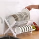 thumbnail image 2 of 1pc Collapsible Dish Rack, Double Layer Bowl Plate Storage Rack, Household Draining Rack, Flatware Organizer For Countertop Cabinet, Kitchen Accessories, 2 of 4