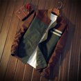 thumbnail image 2 of Chaquetas holgadas para hombre, chaquetas tácticas de manga larga con cuello vuelto, ropa informal militar estilo aviador, abrigo fino 2023, 2 of 5