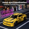 thumbnail image 4 of Ylutex Cars Hellcat Pull Back Sports Car, 15081 Model Car Kits Toy for for Adult and Who Like Building Block Kit (736 Pcs), 4 of 6