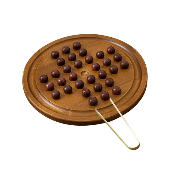 tamizeot Indian Classic Solitaire Board Game Peg Toy Puzzle Solitaire for Kids Family