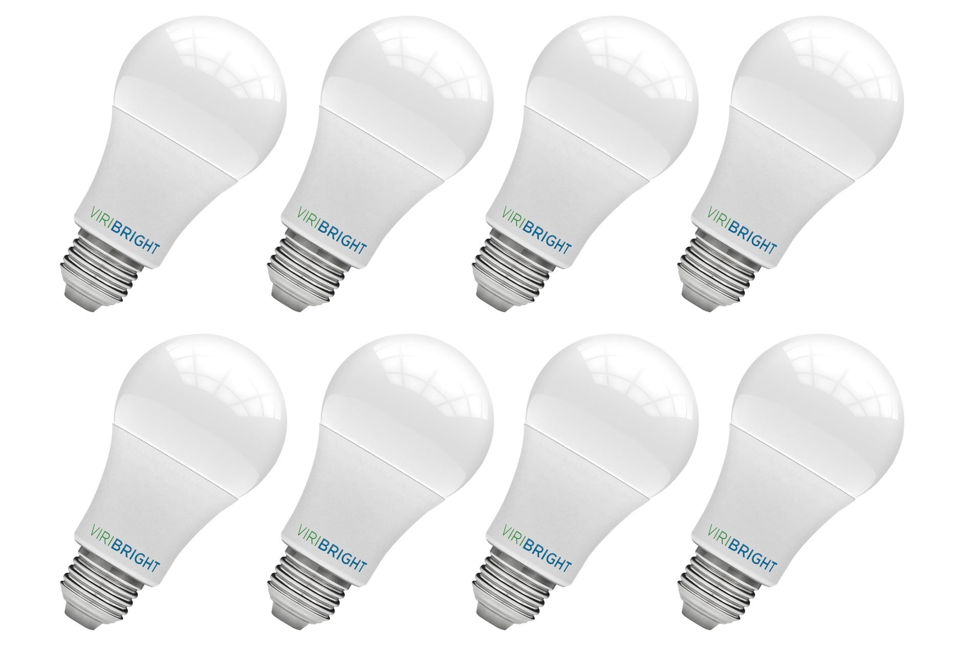 Viribright® A19 LED Light Bulbs, 100W, 1500 Lumens, Dimmable, Cool White 4000K (4 Pack)