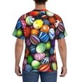 thumbnail image 3 of Bixox Men's Easter Eggs2 Printed Short Sleeve Skinny Athletic T-Shirt, 3 of 6