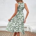 thumbnail image 4 of SMihono Robe d'Été pour Femmes Grande Taille Mode Femmes Été Sans Manches Aguichant Décontracté Bandage Imprimé Floral Longue Robe, 4 of 4