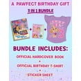 thumbnail image 3 of Mighty Pup Skye 3rd Birthday Girl Shirt Paw Patrol 3 Year Old Toddler Kids Girls Ruffle Sleeve T-Shirt LV Tshirt+Book+Sticker Lavender 2T, 3 of 4