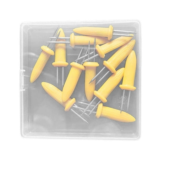 Boreal Craft Set Of 10/12/20/24pcs Corn Holders Corn Skewers Barbecue Twin Prong Holders Barbecue Accessories BBQ Gadget Stainless Steel Corn On The Cob Skewers Skewers Kitchen Tool For BBQ Tops