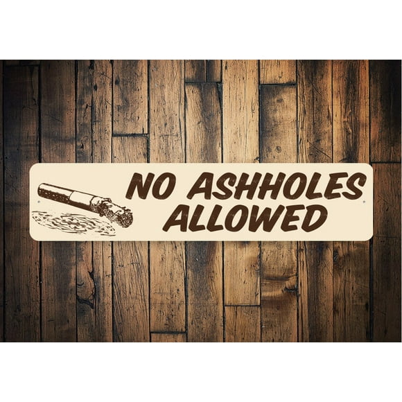Funny No Smoking Sign Smoking Sign No Smoking Sign Smoking Decor Decor For No Smoke Non Smokers Funny Decor Humor Sign No Smoking Size: 4 x 16 Inch
