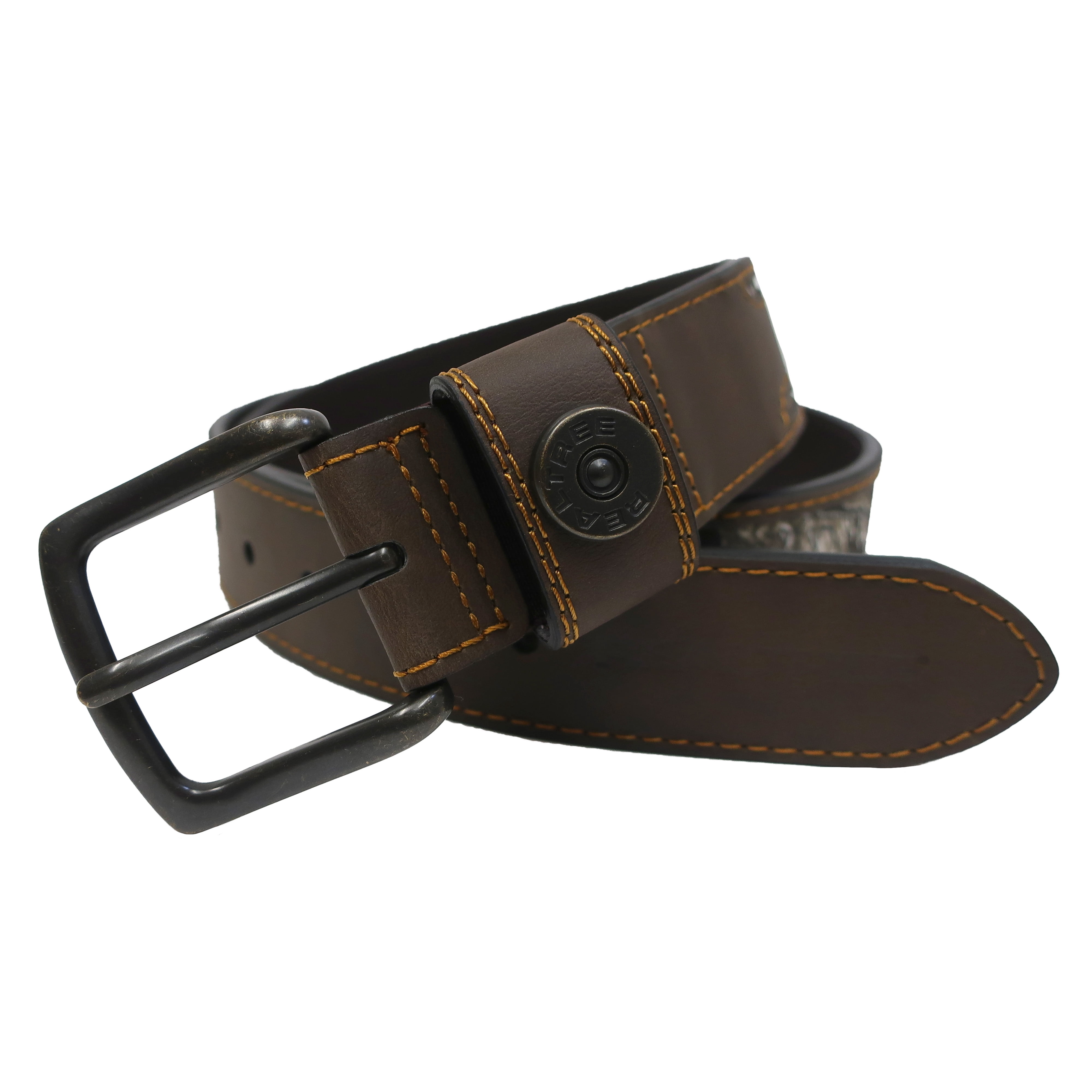 Realtree Excape Men's Stretch Shot Shell Belt Brown Size L/XL
