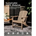 thumbnail image 4 of PetFurnishn Folding Adirondack Chair - Durable HDPE Poly Lumber All-Weather Resistant, Foldable Oversized Balcony Porch Patio Outdoor Chair for Lawn,Backyard, Deck, Garden,Camping -Pale Ocre, 4 of 10