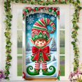 thumbnail image 1 of Adornos navideños, regalos navideños, fondo de fotos para el día de Navidad, decoración de fiesta, cortina de puerta, bandera de tela colgante, cubierta de puerta de poliéster, 1 of 6