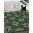 thumbnail image 2 of Ahgly Company Indoor Round Patterned Olive Drab Green Area Rugs, 5' Round, 2 of 6