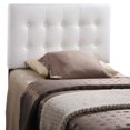 thumbnail image 1 of Modway Emily Tufted Button Faux Leather Upholstered Twin Headboard in White, 1 of 5