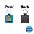 thumbnail image 4 of Rubber Ducky Duck Cute Faux Leather Square Keychain, 4 of 7