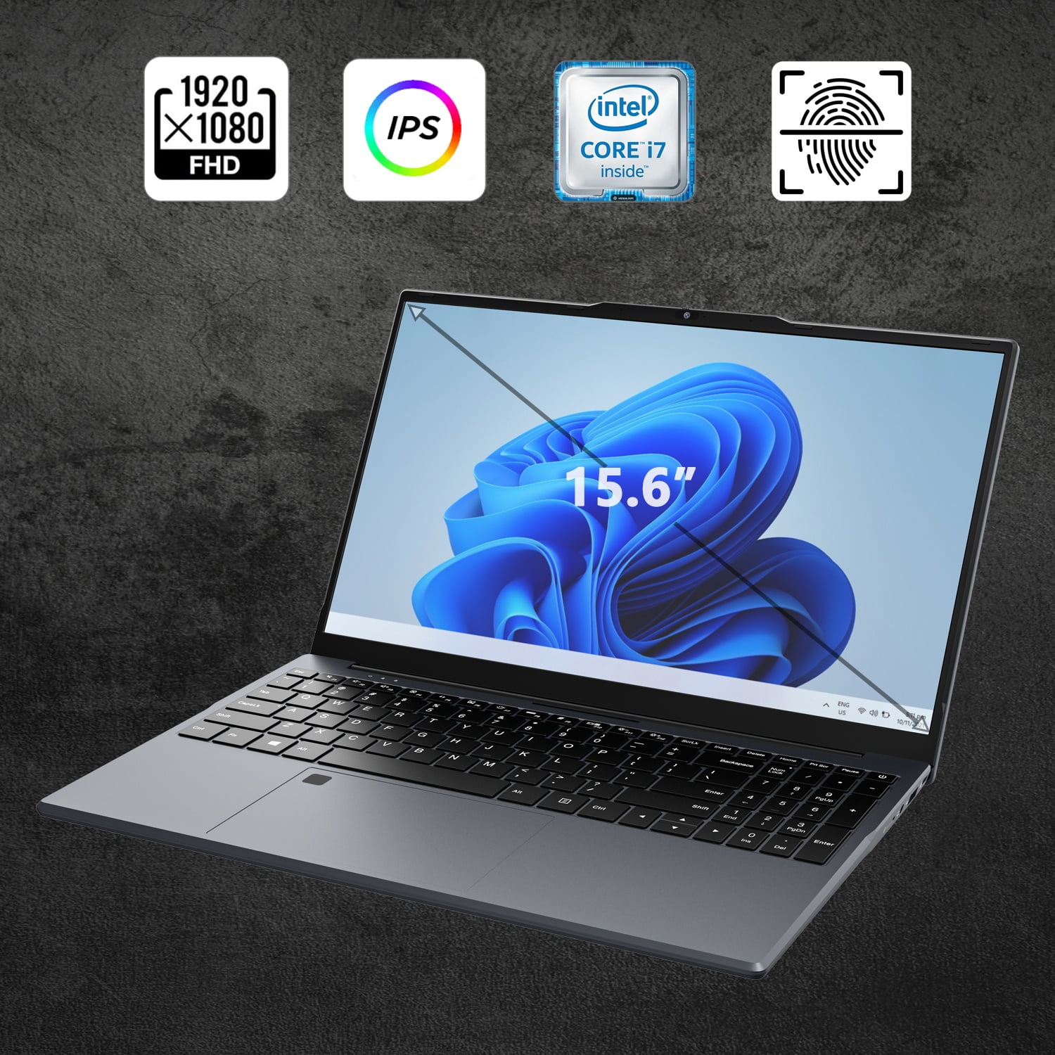 15.6 In Laptop Intel i7 6500U RAM16GB SSD512GB 1920*1080 screen Display Fingerprint Unlock Notebook Computers