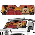 thumbnail image 2 of Uorisanigo Windshield Sun Shade Compatible with Jeep Wrangler JK JKU JL JLU 1997-2025 & Jeep Gladiator JT 2020-2024 Accessories Foldable Yorkshire Terrier Driving Windshield Sunshade Shades, 2 of 7
