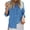 Blue, variant on IROINNID Womens Long Sleeve V-Neck Shirts Solid Color Button Down Shirts Loose Blouse Home Work Tunic Tops With Pockets,Black