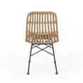 thumbnail image 6 of GDF Studio Jessie Outdoor Dining Chair - Metal - Set of 2 - Light Brown and Black, 6 of 10