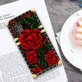 thumbnail image 6 of FKBRCL4U Compatible with Samsung Galaxy A32 4G Case, Vector Red Rose Green Leaf Luxury Golden Decoration for Girl Women Soft TPU Shockproof Protective Hard PC Back, 6 of 7