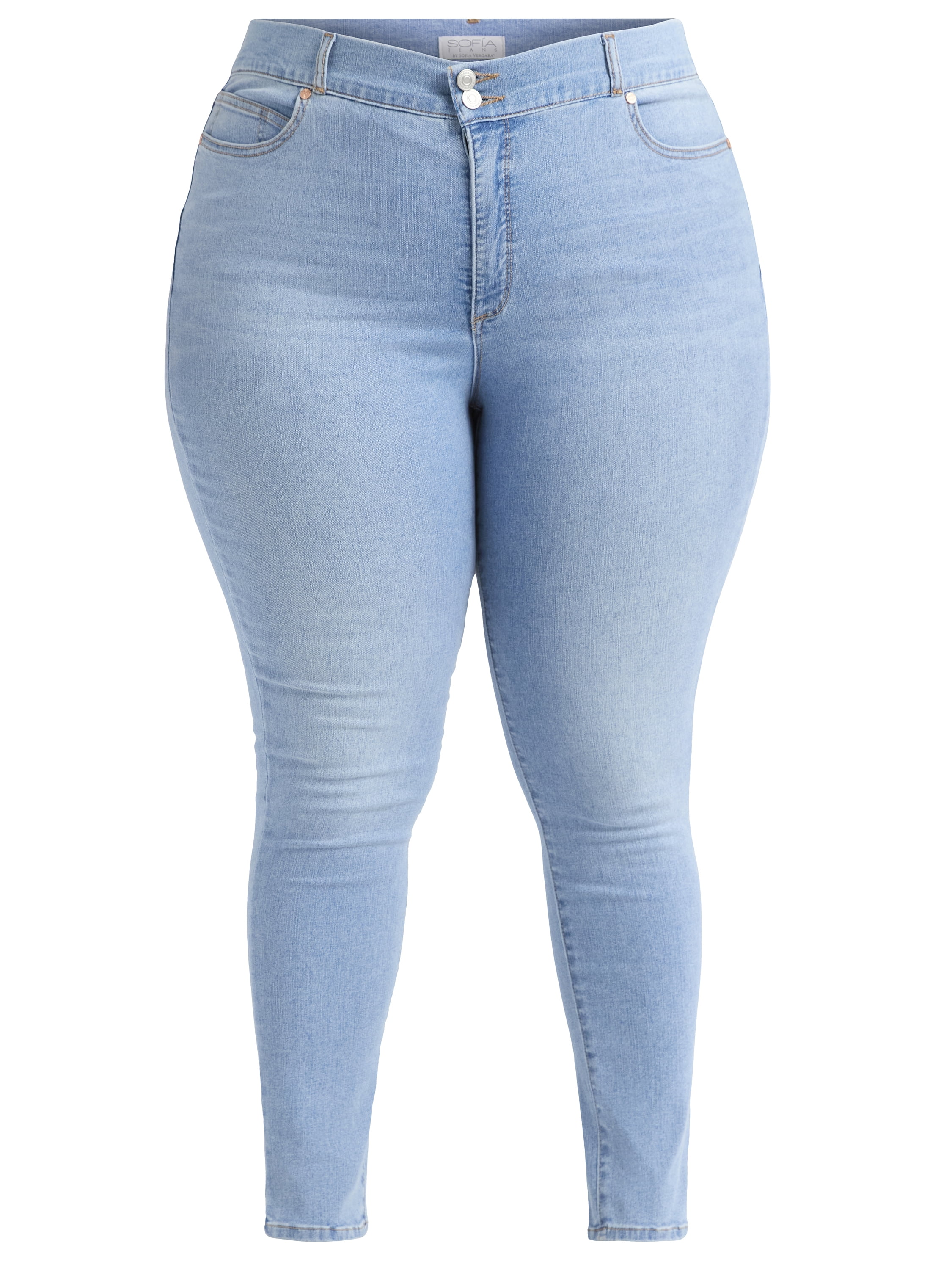 Sofia Jeans Women's and Women's Plus Eva Contouring Skinny High Rise Ankle Jeans, 25" and 27" Inseams, Sizes 0-28