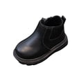 thumbnail image 2 of Mgmyaa Girls Ankle Boots Winter Side Zip Short Leather Shoes British Style Boots, 2 of 4