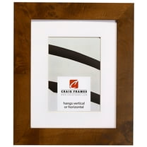 Craig Frames Innovations, 18x24 inch Brown Burl Picture Frame Matted for a 12x18 Photo