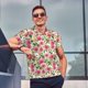 thumbnail image 4 of Balery Rose Flowers Camisa Polo de Hombre con Estampado, de Manga Corta y Tejido Medio, Camisa Tipo Golf Polo-X-Large, 4 of 6