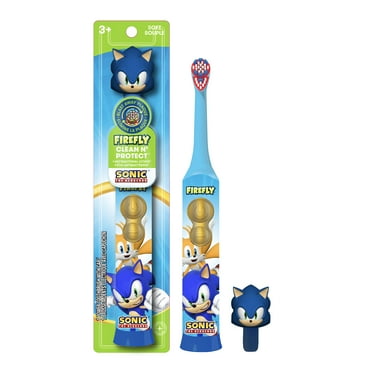 Firefly Clean N' Protect Sonic the Hedgehog Toothbrush, Antibacterial Cover, Soft, Ages 3 , 1 Count