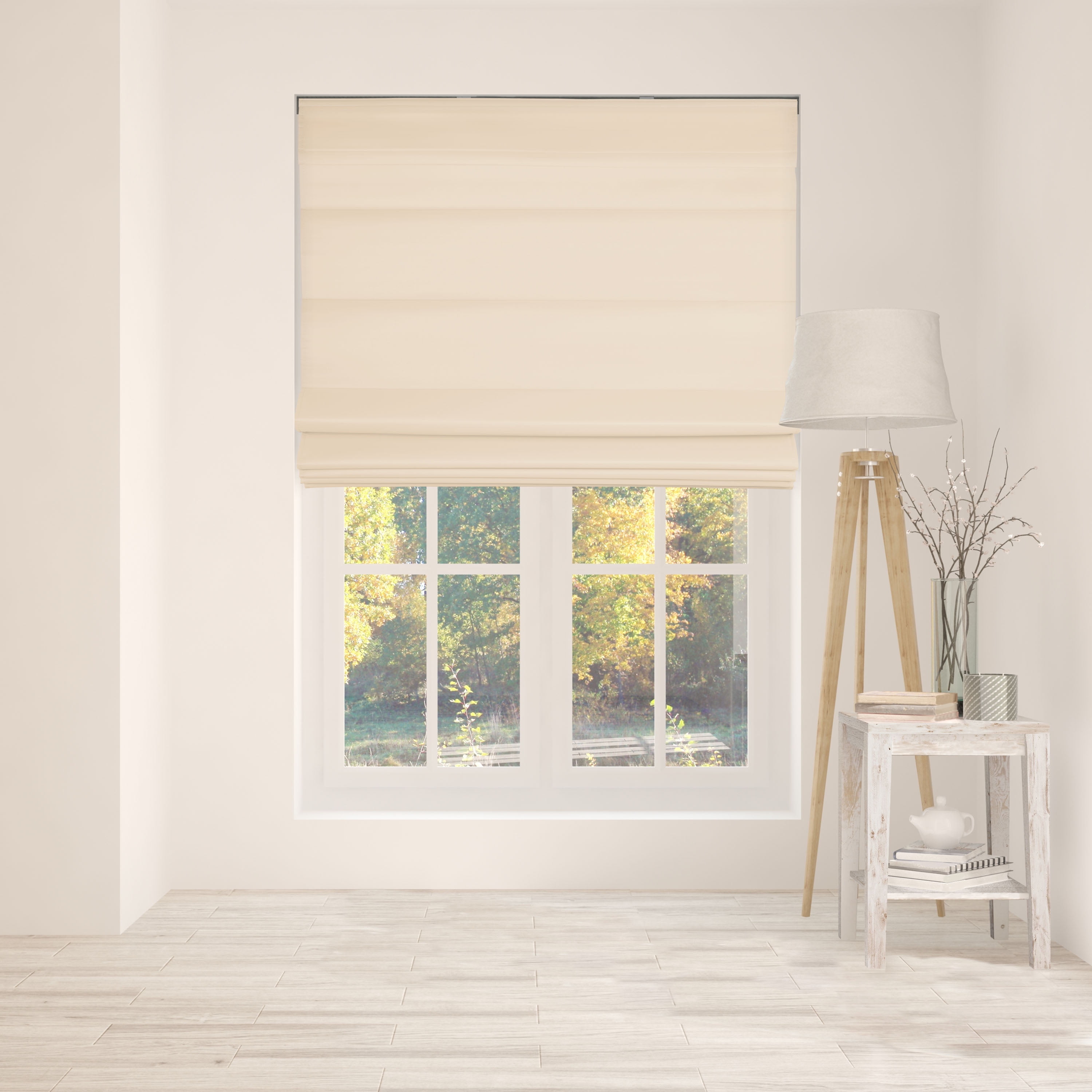 Size: 34 W X 72 H Cordless Lift Window Blinds Color: White Arlo Blinds Thermal Room Darkening Fabric Roman Shades