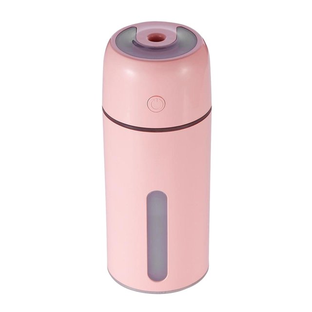 Humidificador de niebla fría de 250 ml, silencioso, con conexión USB y 7 colores. Rosado