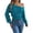 Blue-womens sweaters yanhoo, variant on Womens Off The Shoulder Sweaters Long Sleeve Boat Neck Knitted Cropped Tops Loose Fit Pullover Sweater